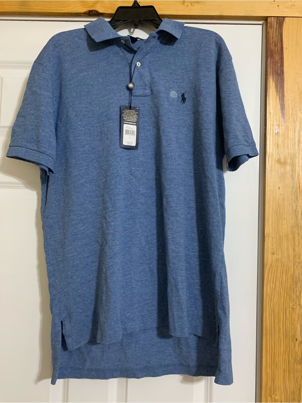 Polo by Ralph Lauren Heathered Blue Short-Sleeve Polo